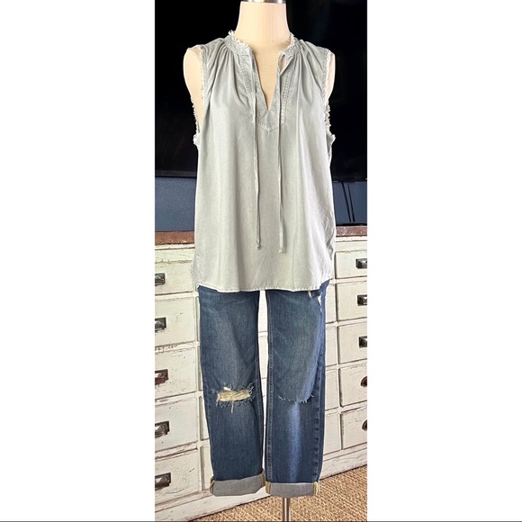 Anthropologie Cloth & Stone Flutter Sleeve Tank Top M - Picture 8 of 13